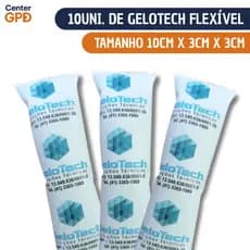 Kit 10 Gelo em Gel Artificial flexivel reutilizável 45 ml gelox para Cooler e Bolsa termica Gelotech Remedios e Alimento