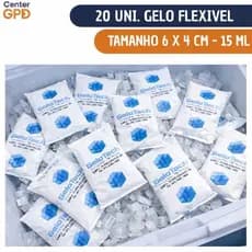 20 un Gelo Artificial Flexivel 15 ML Reutilizavel Gelotech