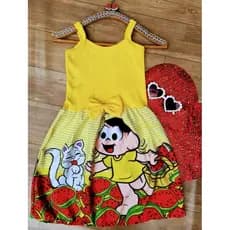 Vestido Temático Infantil personagens festa