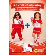 Kit 2 Conjuntos 4 peças Infantil Menina Blusa Manga Longa e Calça + Blusa e short Saia Lançamento 2026