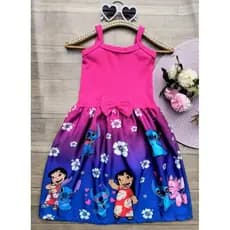 Vestido Temático Infantil Lilo e Stitch