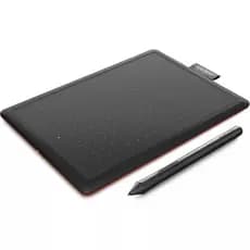 Mesa Digitalizadora One By Wacom CTL472, Pequena, Pen LP-190K, Preto e Vermelho