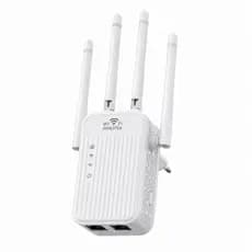 Repetidor Wifi 300Mbps 2.4G Econômico 4 Antenas Extensor de Sinal Amplificador Rede Wifi Estável WPS Fácil Instalação Ca