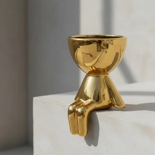 Vaso de Porcelana Robert Bob Sentado Minimalista