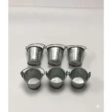 Balde Mini Decorativos de Metal 6cm (KIT)– Estilo Rústico e Charmoso
