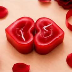 Vela Coração Vermelho Real de Cera KIT – 5cm x 5cm