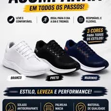 Tênis masculino Estiloso caminhada dia a dia macio leve e confortável envio imediato