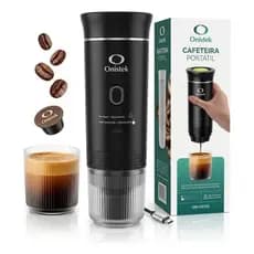 Máquina de Café Expresso 3 em 1 Portátil – Elétrica, Compacta, Funciona com Cápsulas e Café Moído