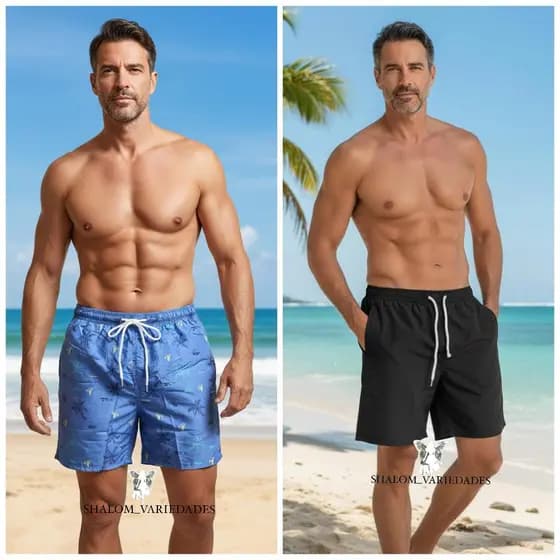 Shorts Mauricinho Tactel Masculino Tecido Grosso Bermuda Praia Mauricinho Alta Qualidade c/ Elástico Shorts Praia Tactel