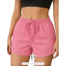 Kit 2 Shorts Feminino Canelado Shortinho Básico Canelado Academia Casual Shortinho Dia a Dia Shorts Feminino Confortável