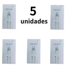 Kit 5 10 e 20 pcs Carregador iPhone Turbo 20W Fonte + Cabo USB-C Lightning/25w fonte+cabo Tipo-C