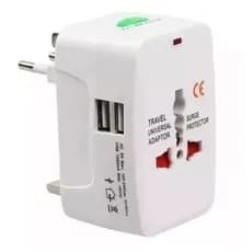 Adaptador De Tomada Universal Com 2 Entradasd Usb