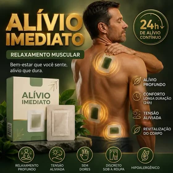 Adesivo Para Dor Muscular e Tensões | Uso Diário, Seguro e Confortável