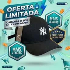Boné NY Aba Curva  | Top Vendas Estilo Casual e Urbano
