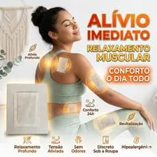 Kit Adesivo Relaxante Muscular Alívio Imediato 24h – Anti Dor Costas, Ombro e Corpo Sem Cheiro Discreto