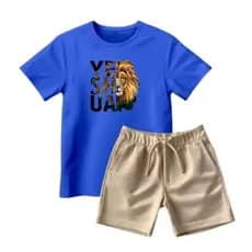 conjunto infantil yeshua em algodão camiseta e short
