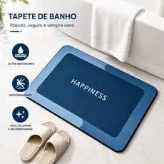 Tapete Absorvente de Secagem Rapida Atiderrapante de Banheiro/Porta de Entrada