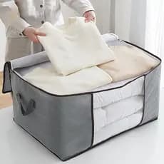 Caixa Saco Organizador Cobertor Casaco Guarda Roupa Ecológico Anti-Poeira Umidade Insetos Multiuso