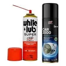 kit 1 Desingripante White Lub  + 1 Limpa Bico e Caburadores Car 2000 Orbi