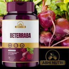 Beterraba - 120 Cápsulas de 500 mg - Kits Com 1, 2 e 3 Frascos. ABHI Nutri