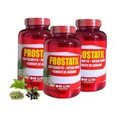 Prostatil - Saw Palmetto+Urtiga Dioica+Semente de Abóbora 500 mg-120 Cap.-Kits C/ 1, 2 e 3 Unidades
