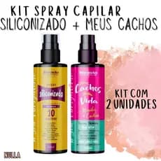 KIT Spray Protetor Térmico MEUS CACHOS + SILICONIZADO Rhenuks 200ml