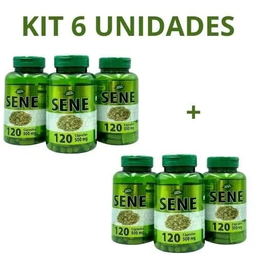 6 UN Sene 100% natural 120 capsulas de 500 mg