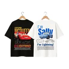 Kit Casal Relâmpago MCQueen e Sally Combo Camiseta Unissex Namorados