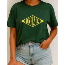 Camiseta Brazil Losango Amarelo - Minimalista