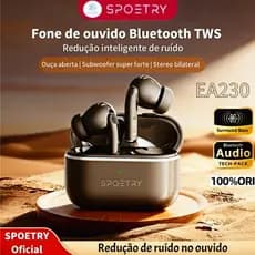Fones de ouvido Bluetooth sem fio de alta qualidade com Redução de ruído SPOETRY EA230
