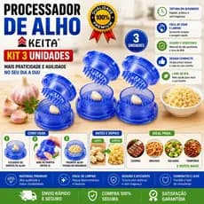 Processador de Alho Keita Manual Triturador Picador de Alho Legumes Temperos Sem Cheiro nas Mãos Cozinha Premium