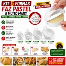 Kit 5 Formas Fecha Pastel KEITA Molde Para Pastel Risole Fogazza Empada Salgados Massas
