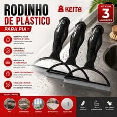Rodinho de Pia Plástico Keita Rodo Pequeno Multiuso Para Pia Bancada Vidro Azulejo