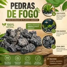 PEDRAS DE FOGO NATURAIS PARA PLANTAS E AQUÁRIOS