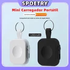 Mini Apple Watch Carregador Portátil Indução para iPhone Magsafe Apple Sem fio Bateria Carga 1350mAh