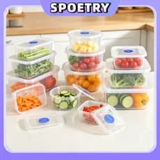 Kit 4 Marmita Potes 1900ml com Travas Laterais BPA FREE Alimentos organizadores de congelador