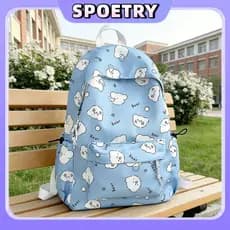 Mochila Fofa Com Pingente Bolsa De Ombro Para Estudantes Universitários