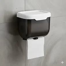 Porta Papel Higiênico Preto Parede Prova D 'Água Colável