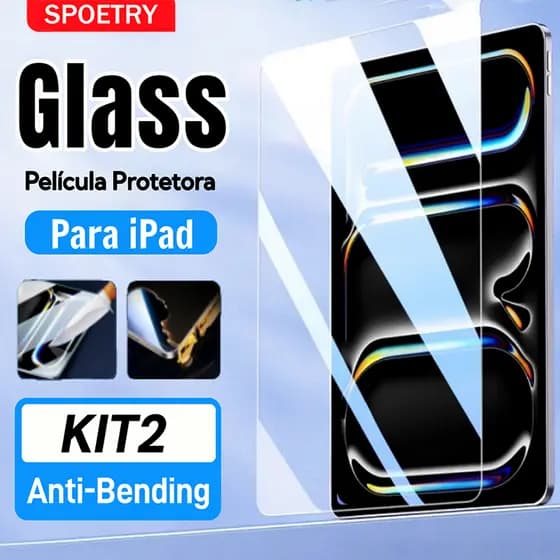 KIT2 Película Protetora de Tela de Vidro Temperado para iPad 10.2 9.7 10.5 10.9 Pro 11 Novo iPad 10 9 8 7 6 5
