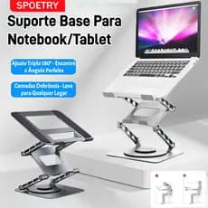 Suporte Base Para Notebook/Tablet – Suporte Para Notebook Dobrável De Ferro
