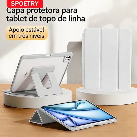 Capa Com Rotação De 360° Para IPad Air 11 13 M2 Pro M4 Air 4 5 10.9 IPad 8 9 10ª Geração Mini 6 Com Suporte Para Tablet