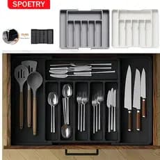 BR- Kitchen napkin holder organizer adjustable tableware organizer fork napkin holder organizer