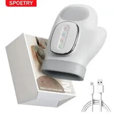 SPOETRY Massageador De Mão Elétrico Sem Fio Com Vibração E Calor Compressão De Ar Dedo Para Alívio Da Dor Artrite