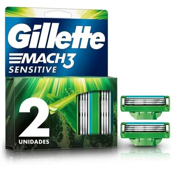 Carga Gillette Mach 3 Sensitive C/2