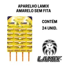 APARELHO DE BARBEAR LAMIX AMARELO SEM FITA - 24unid