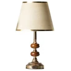 Abajur de Mesa Techled Gold Madeira 43,5cm Vintage Rústico com Interruptor Bivolt 127/220V para Quarto Casal