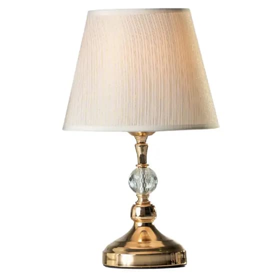 Abajur de Mesa Techled 35cm Luxuoso Dourado com Interruptor On/Off Bivolt