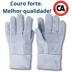 Luva de raspa couro raspa forte punho 7 Cano Curto Pedreiro Solda