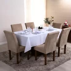 Toalha de Mesa Liso Tecido Oxford 1 Peça 4, 6, 8 e 10 Lugares 100% Poliéster