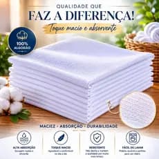 Kit Pano De Prato Guardanapo Liso Para Confecção 100% Algodão 50X70 SANTA MARGARIDA 10, 20, 30 Peças